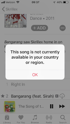 This Song is not Currently Available in your Country or Region